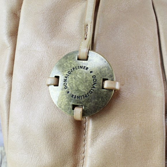 SALE! DONALD J PLINER Leather Pleated HOBO Bag Handbag - Picture 2 of 8